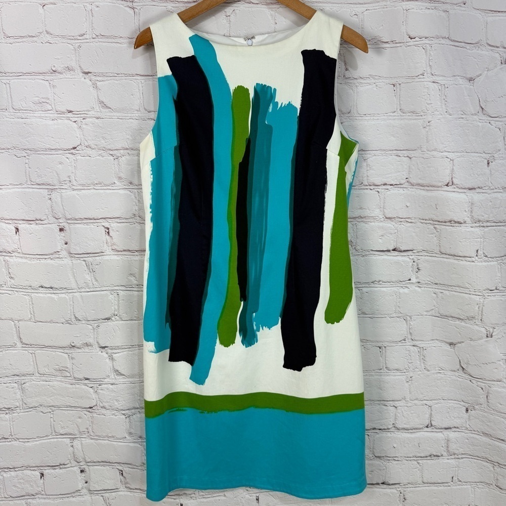 Chetta B Blue Sleeveless Sheath Cocktail Dress - Picture 2 of 8